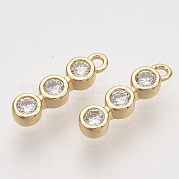 Латунные микропаве прозрачные кубические циркониевые подвески KK-T054-24G-NF