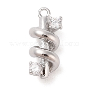 Латунные микропаве прозрачные подвески с фианитом KK-S388-21P