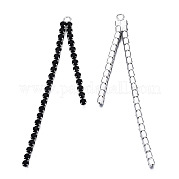 Реечная латунная цепочка со стразами KK-N216-418-02P