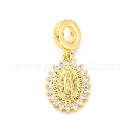 Латунные прозрачные кубические цирконии европейские подвески KK-D325-28G-02-1