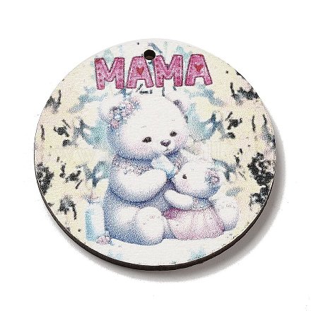 Деревянные подвески на тему Дня матери FIND-Z031-01E-1