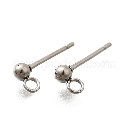 201 фурнитура для сережек-гвоздиков из нержавеющей стали STAS-R156-01P-01-1
