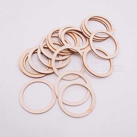 Незаконченные деревянные связующие кольца WOOD-WH0099-12F-1