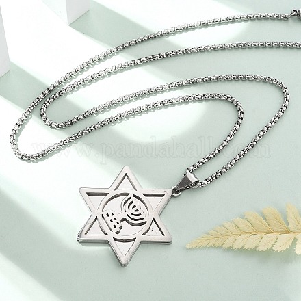 Ханука 201 подвеска из нержавеющей стали Звезда Давида NJEW-Z058-02P-1