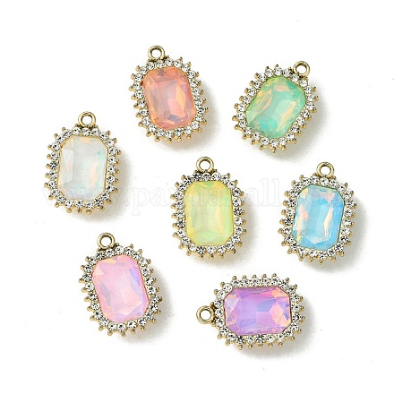 Подвески из стекла со стразами из сплава с УФ-покрытием разных цветов FIND-B039-03G-1