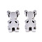Non-Tarnish 304 Stainless Steel Beads, Girl Silhouette Beads, Stainless Steel Color, 16x9x3mm, Hole: 2mm