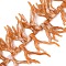 Opaque Acrylic Imitation Coral Beads Strands, Nuggets, Two Tone, Sandy Brown, 46~48x34~35x7~8mm, Hole: 1.4mm, about 50pcs/strand, 18.50''(47cm)