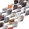 Natural Botswana Agate Beads Strands, Rhombus, 15~17x9~11x3~6mm, Hole: 1.5mm, about 24pcs/strand, 16.54''(42cm)