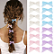 CRASPIRE 40Pcs Mini Bowknot Hair Clips 4 Colors Small Bow Hair Barrette Claws French Platinum Plated Alloy Alligator Hairpin Hair Clips Accessory for Women Decoration(White Blue Pink Purple)