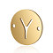 Stainless Steel Links connectors, Flat Round with Letter, Golden, Letter.Y, 12x0.8mm, Hole: 0.8mm