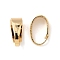 Brass Snap on Bails, with Rubber Plug, Round, Rack Plating, Nickel Free, Real 18K Gold Plated, 9.5x3.5x6mm, Hole: 8.5x4.5mm