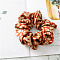 Leopard Print Pattern Cloth Elastic Hair Accessories, for Girls or Women, Scrunchie/Scrunchy Hair Ties, Coral, 120mm