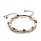 Natural Howlite Beads Multi-Strand Bracelets, with Electroplate Non-magnetic Synthetic Hematite Bead, Nylon Thread, 2-1/8 inch(5.5cm)