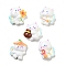 Cute Opaque Resin Decoden Cabochons, Bear with Buttefly Wings, Mixed Shapes, 22.5~25x20~23.5x9~10mm