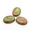 Natural Gemstone Cabochons, Oval, Unakite, 30x22x6~8mm