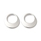 Brass Pendant, Lead Free & Cadmium Free, Flat Round, 925 Sterling Silver Plated, 12x1.5mm, Hole: 7.5mm