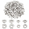 160pcs 4 styles Brass Grommet Eyelet Findings for Shoes, Platinum, 0.8~1.1x0.9~1.2x0.45~0.6cm, Hole: 4~5mm, 40pcs/style