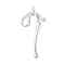Non-Tarnish 304 Stainless Steel Pendants, Bowknot Charm, Stainless Steel Color, 32.5x15.5x2.5mm, Hole: 1.5mm