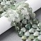 Natural Green Aventurine Beads Strands, Faceted Heart, with Seed Beads, 9x10x4mm, Hole: 1.2mm, about 16pcs/strand, 7.09''(18cm)