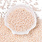 Opaque Colours Luster Glass Seed Beads, Dyed, 2-Hole, Oval, PeachPuff, 5~6x2.5~3.5x3mm, Hole: 0.7~0.9mm, about 7500pcs/pound