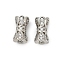 Brass Micro Pave Clear Cubic Zirconia Screw Clasps, Long-Lasting Plated, Rack Plating, Platinum, 8.5x5mm, Hole: 1.5mm