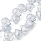 Electroplate Glass Beads Strands, Teardrop, Light Steel Blue, 10~11x8mm, Hole: 1mm, about 93pcs/strand, 62cm