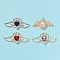 4Pcs 4 Style Rack Plating Alloy Pendants, with Plastic Imitation Pearl, Wing with Heart, Light Gold, 19.5~20x35~41x4.5~5.5mm, Hole: 2mm, 1pc/style