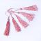 Polyester Tassel Decorations, Pendant Decorations, Indian Red, 130x6mm, Tassel: 70~90mm