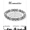 Synthetic Hematite Round Beaded Stretch Bracelets for Women Men, without Paper Card