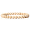 Synthetic Fossil Round Beaded Stretch Bracelet