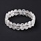 Natural Quartz Crystal Oval Beaded Stretch Bracelet, Gemstone Jewelry for Women, Inner Diameter: 2-1/8 inch(5.4~5.5cm)