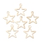 Iron Pendants, Star, Golden, 15.5x14x0.2mm, Hole: 1.4mm