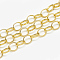 Aluminum Cable Chains, Unwelded, Flat Oval, Gold, 12x9.2x2x1mm