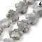 Natural Labradorite Beads Strands, Flower, 16x16x6mm, Hole: 1.4mm, about 25pcs/strand, 14.57~14.96 inch(37~38cm)