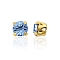 Preciosa® MAXIMA Crystal in Sew-On Cup, Czech Crystal, 719 37 085 Chaton(Round), Golden, 30020 Light Sapphire, SS29(6.15~6.35mm)