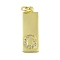 Brass Micro Pave Clear Cubic Zirconia Pendants, Cadmium Free & Nickel Free & Lead Free, Real 18K Gold Plated, Rectangle, Letter G, 23.5x7.5x2mm, Hole: 3mm