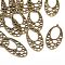Tibetan Style Alloy Pendants, Oval, Cadmium Free & Lead Free, Antique Bronze, 49x23x1mm, Hole: 2mm
