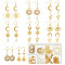 SUNNYCLUE 1 Box 8 Pairs Sunflower Earrings Dangle Making Starter Kit Sun Moon Charms Spring Leaf Charm Daisy Charms Pearl Glass Beads for Jewelry Making Kits Beginners Adults Women DIY Craft Supplies