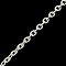 Iron Cable Chains, Unwelded, with Spool, Flat Oval, Silver Color Plated, 3.6x2.8x0.6mm, about 328.08 Feet(100m)/roll