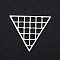 Tarnish Resistant 201 Stainless Steel Filigree Joiners Links, Laser Cut, Triangle with Grid, Stainless Steel Color, 17x20x1mm