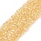Electroplate Glass Beads Strands, AB Color Plated, Faceted, Rondelle, Light Khaki, 2.3~2.7x2mm, Hole: 0.4mm, about 144~150pcs/strand, 28~29cm
