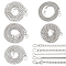 5Pcs 5 Styles Alloy & Iron Chain Bag Straps, with Clasp, Platinum, 1000~1012mm, 1pc/style