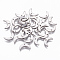 Tarnish Resistant 304 Stainless Steel Charms, Moon, Stainless Steel Color, 7x11x1mm, Hole: 1mm
