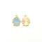 Zinc Alloy Enamel Penadnt, Jellyfish, Light Sky Blue, 20x15x1.4mm, Hole: 2mm