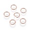 304 Stainless Steel Open Jump Rings, Rose Gold, 18 Gauge, 7x1mm, Inner Diameter: 5mm