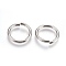 Tarnish Resistant 304 Stainless Steel Open Jump Rings, Stainless Steel Color, 10 Gauge, 22x2.5mm, Inner Diameter: 17mm, 100pcs/bag