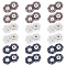 24Pcs 4 Colors Alloy Snap Buttons, Sew on Press Buttons, Garment Buttons, for Costume Jacket Coat Accessories, Mixed Color, 24x7.5mm, 6pcs/color