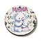 Mother's Day Theme Wooden Pendants, Bear, 37.5x2.5mm, Hole: 1.6mm