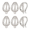 BENECREAT 6pcs Necklace Shortener Enhancer Clasp, Cubic Zirconia CZ Diamond Connector Openable Lock Extender for 8mm Pearl Gemstone Bead Jewelry Making