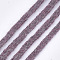 Soft Faux Mink Fur Cords, Nylon Cord, Old Rose, 9~10mm, about 110yards/bundle